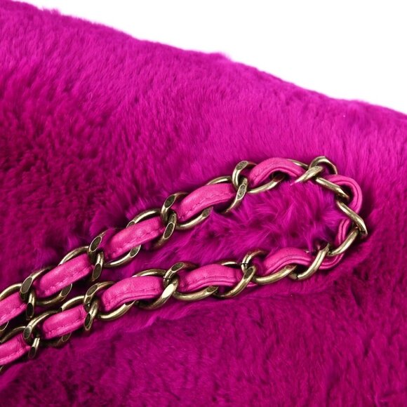 Chanel Purple Fur Lambskin Shoulder Bag 153380 - Picture 6 of 11